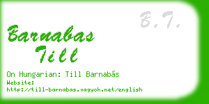 barnabas till business card